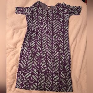 LuLaRoe Purple and Teal Floral Dress
